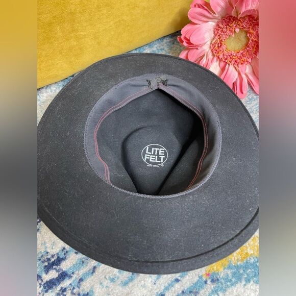 Lite Felt Fedora 100% Wool Black L - Picture 5 of 12